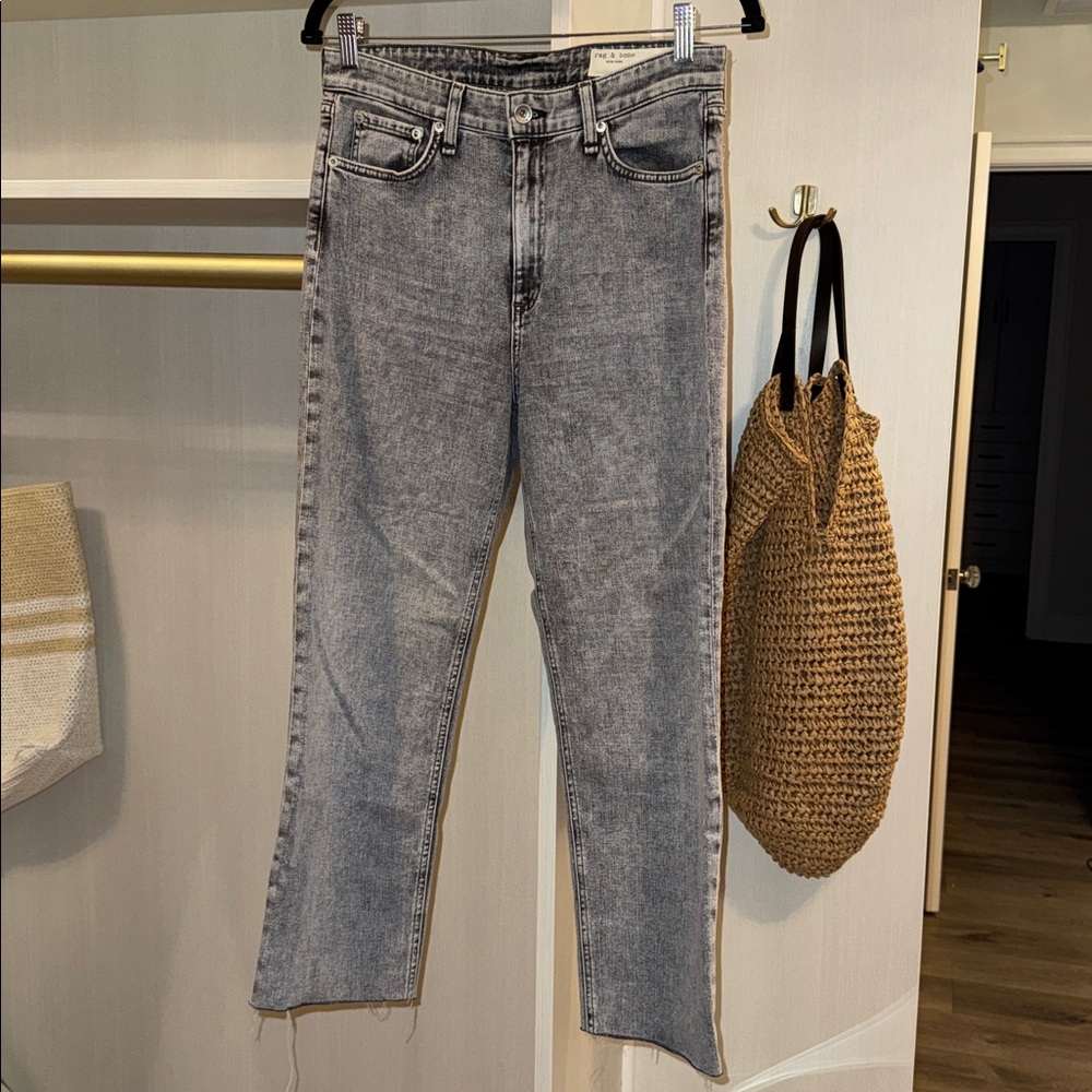 Rag & Bone Cut Off Raw Hem Nina High Rise Ankle cigarette Jeans size 29 size 8